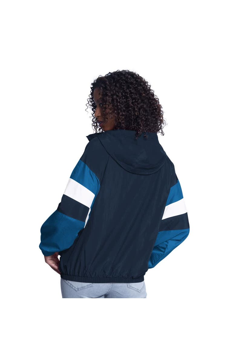 G-III SPORTS BY CARL BANKS Women's G-III Sports by Carl Banks Navy/Blue Minnesota Timberwolves Game News Oversized Full-Zip Hoodie Jacket, Alternate, color,