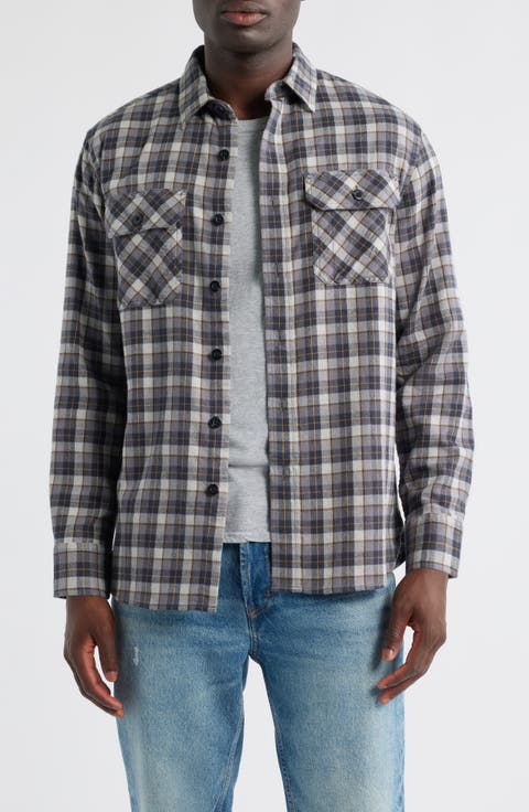 Burnside Plaid Flannel Button-Up Shirt