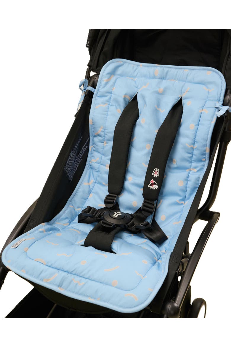 Stroller Party Seat Liner, Alternate, color, Sky Squiggles