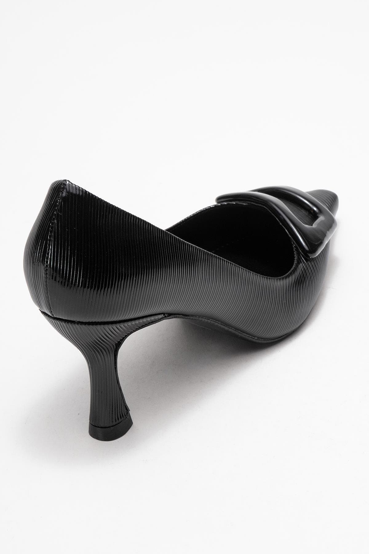 Prologue Shoes Astra Buckle Pointed Toe Pump, Alternate, color, Black