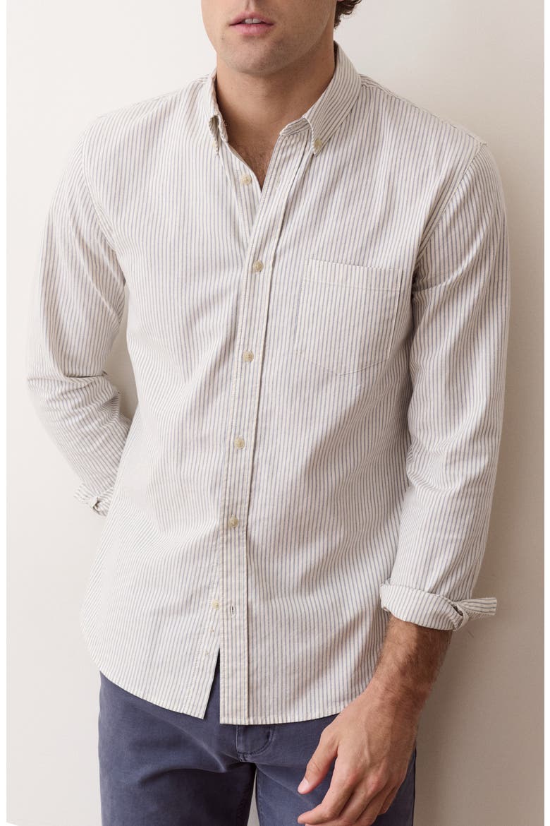 California Striped Oxford Shirt, Main, color, NAVY STRIPE
