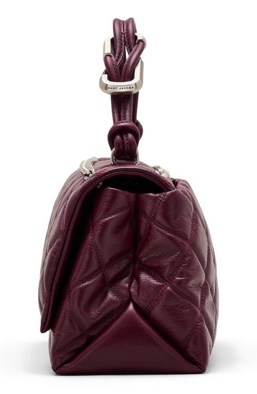 Marc Jacobs The Dual Chain Diamond Quilted Convertible Leather Shoulder Bag In Purple