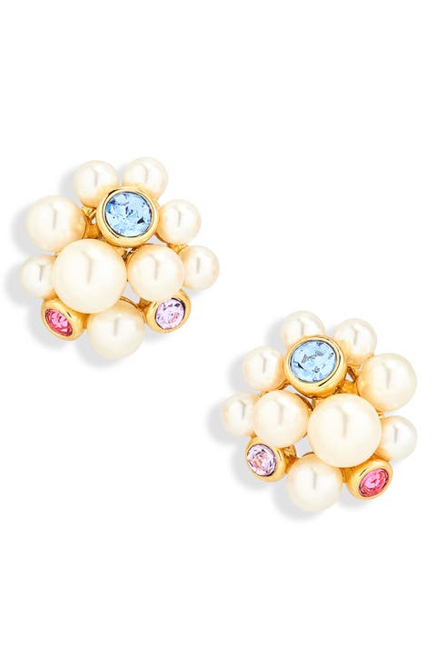 cluster stud earrings