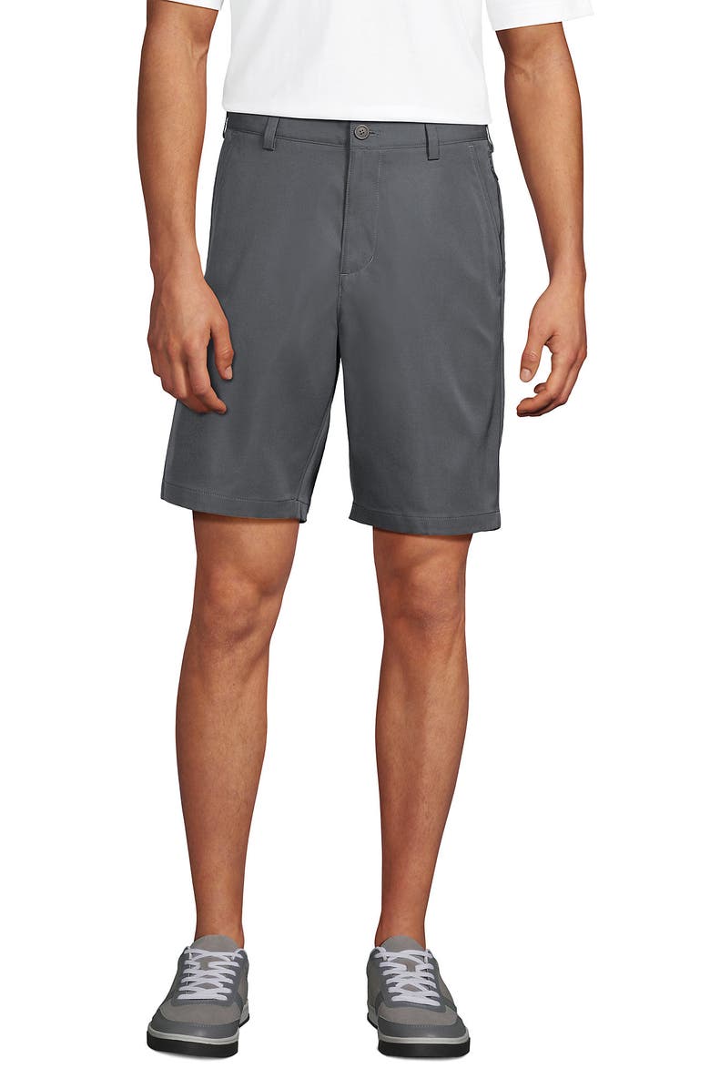 Lands' End School Uniform  Active Chino Shorts, Main, color, Arctic Gray