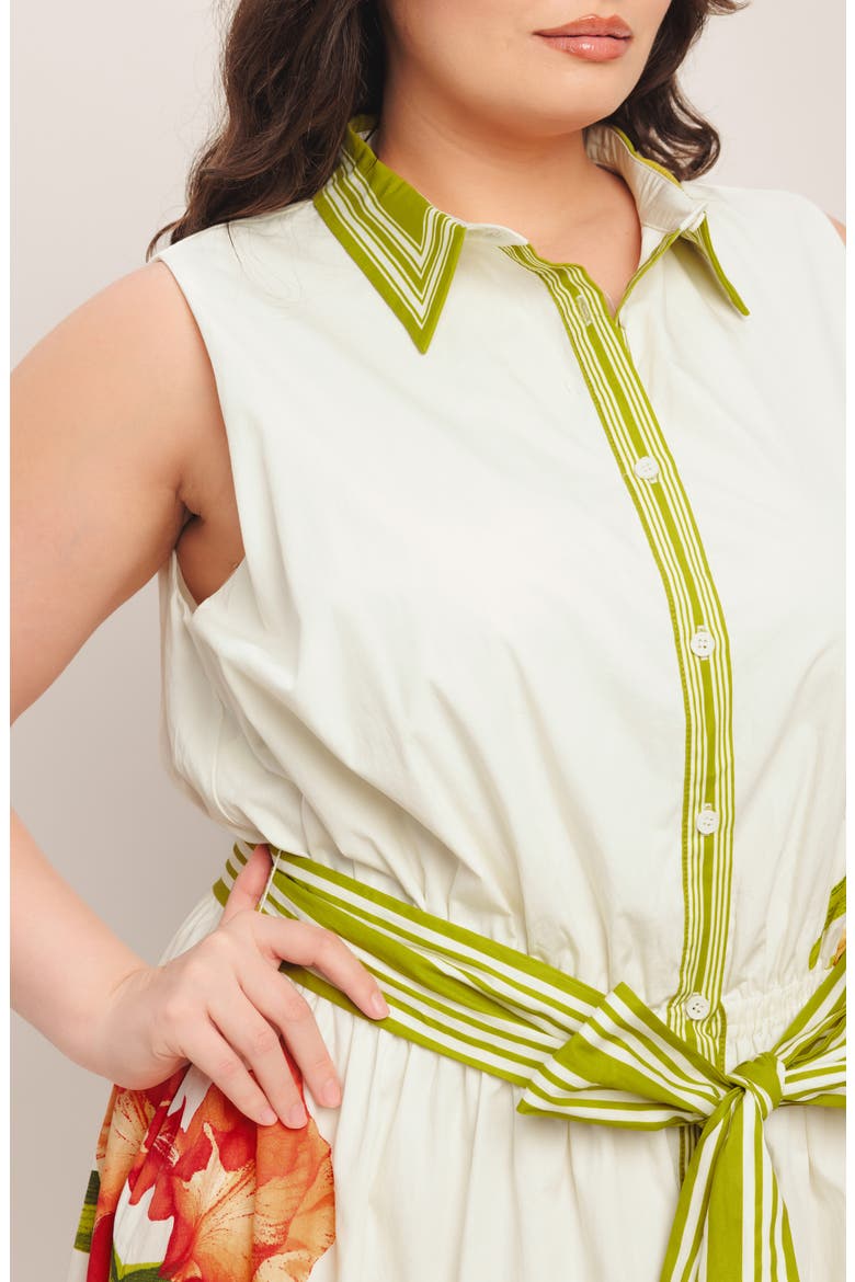 Tie Waist Shirtdress, Alternate, color, OFF WHITE