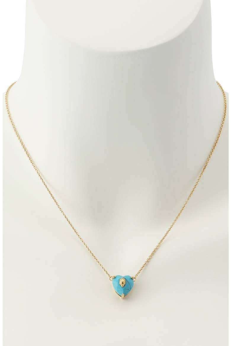 Heart Pendant Necklace, Alternate, color, TURQUOISE