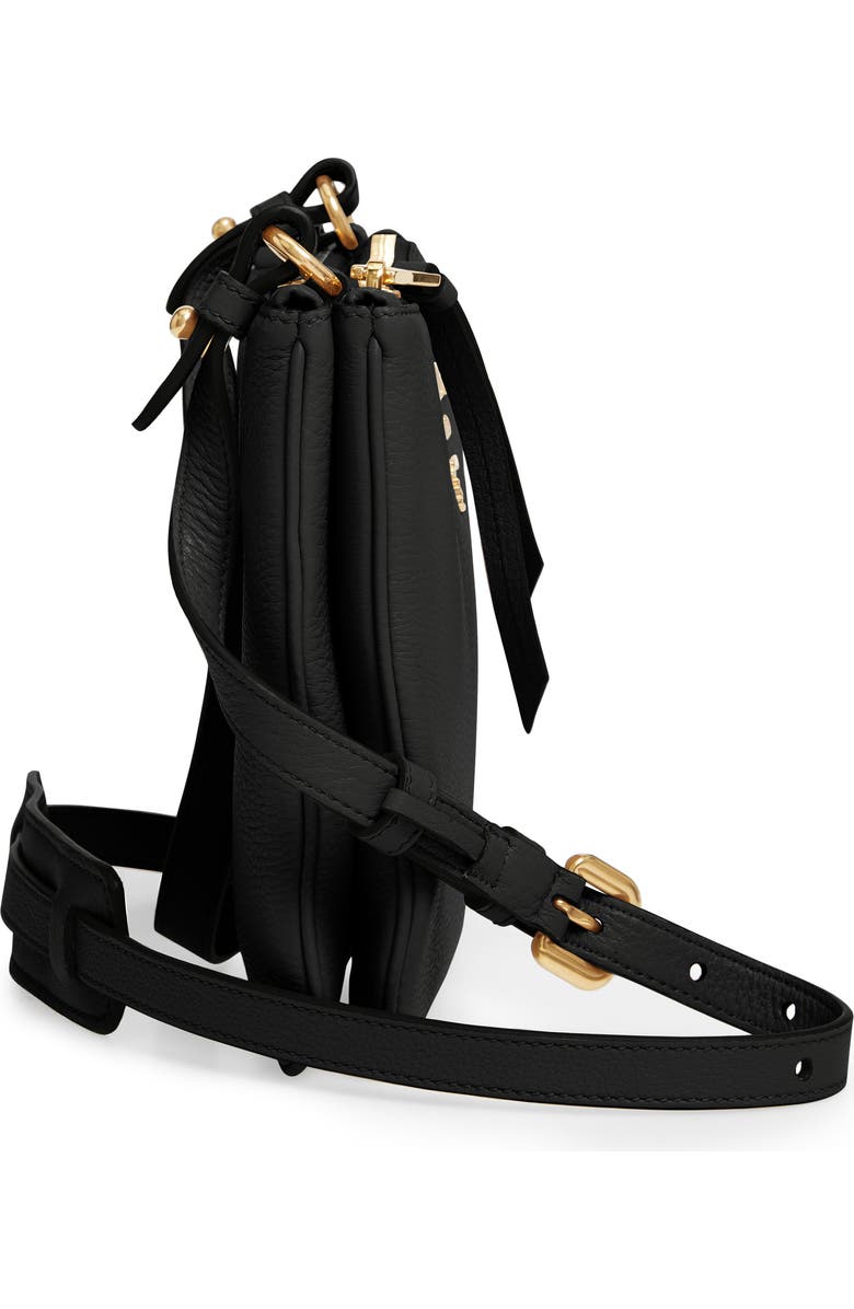 Prada Daino Double Compartment Leather Crossbody Bag, Alternate, color,