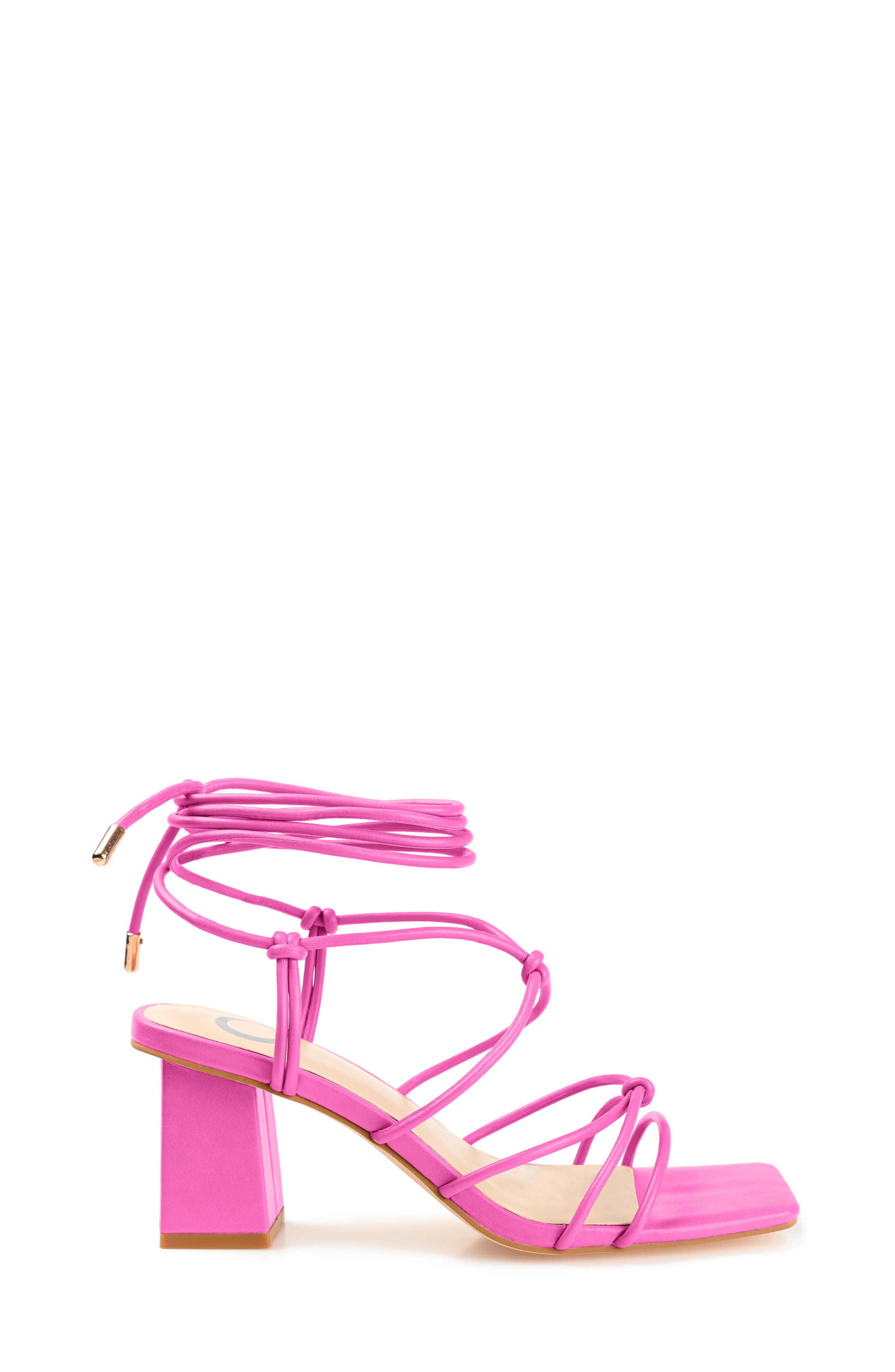 Journee Collection Harpr Heeled Sandal, Alternate, color, Pink