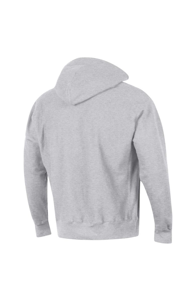 Champion Men's Champion Heather Gray Ohio State Buckeyes Vault Late Night Reverse Weave Pullover Hoodie, Alternate, color, 