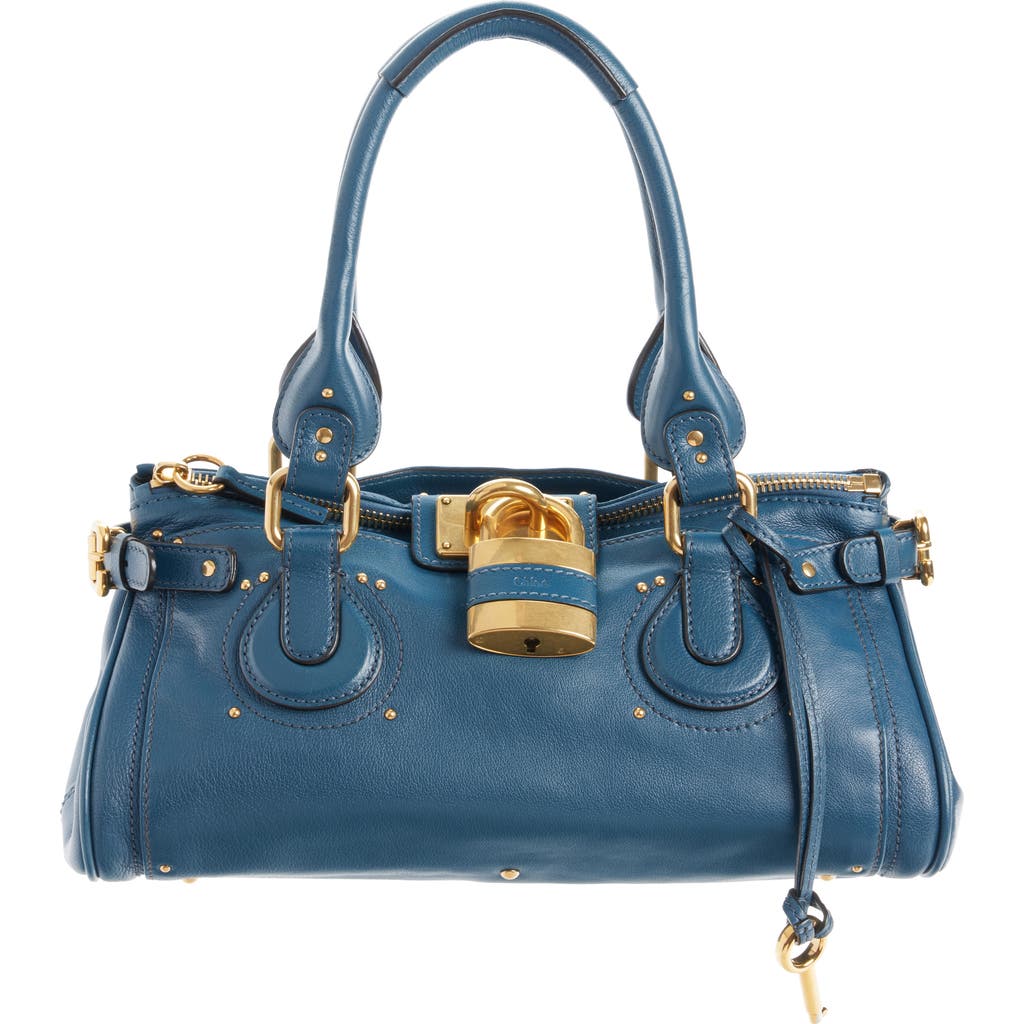 Chloé Paddington Leather Satchel In Blue