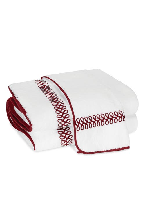 Matouk Astor Braid Bath Towel In Red