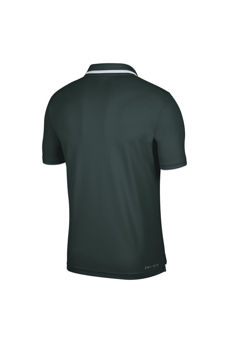 Men's Nike Green Michigan State Spartans Wordmark Performance Polo, Alternate, color, Green
