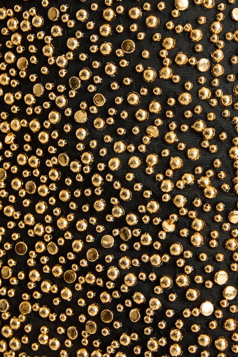 Stud Embellished Mini Skirt, Alternate, color, Gold