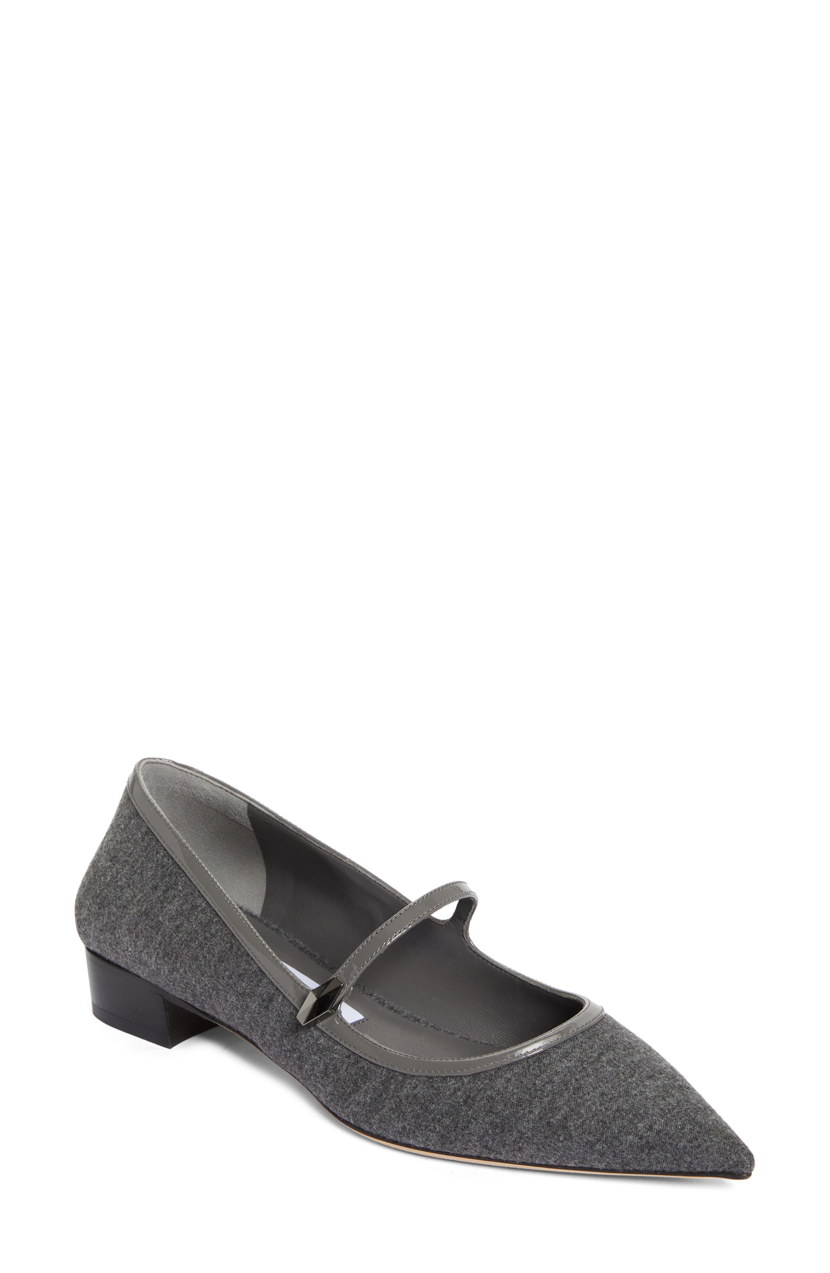 Jimmy Choo Carolyn Pointed Toe Mary Jane Flat, Main, color, 