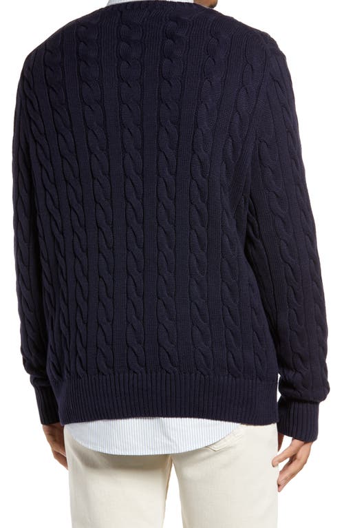 Polo Ralph Lauren Cable-knit Jumper Featuring Embroidered Logo In Blue