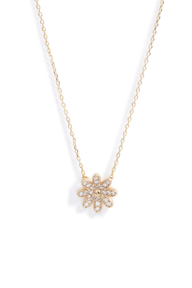 Spring Daisy Pendant Necklace, Alternate, color, GOLD