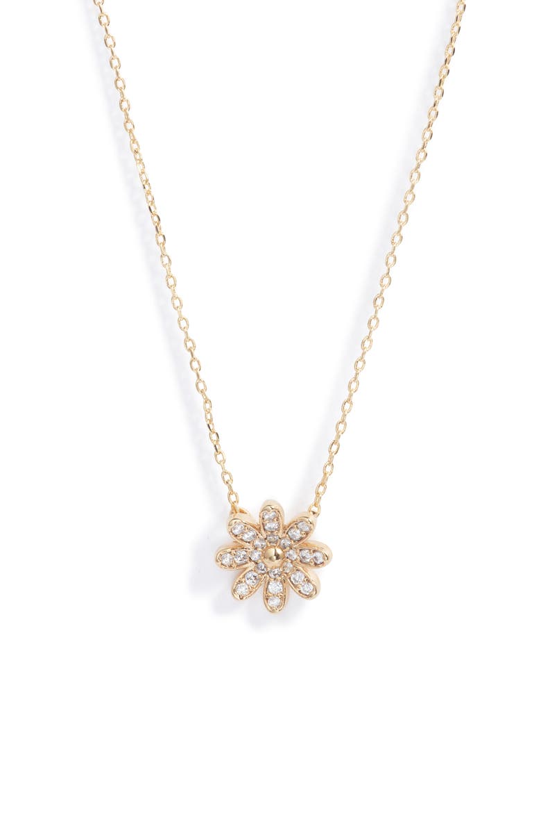 Estella Bartlett Spring Daisy Pendant Necklace, Alternate, color, Gold