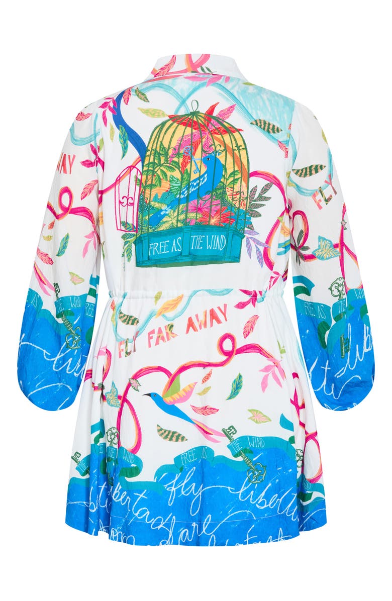 City Chic Tahlia Allover Print Minidress, Alternate, color, 