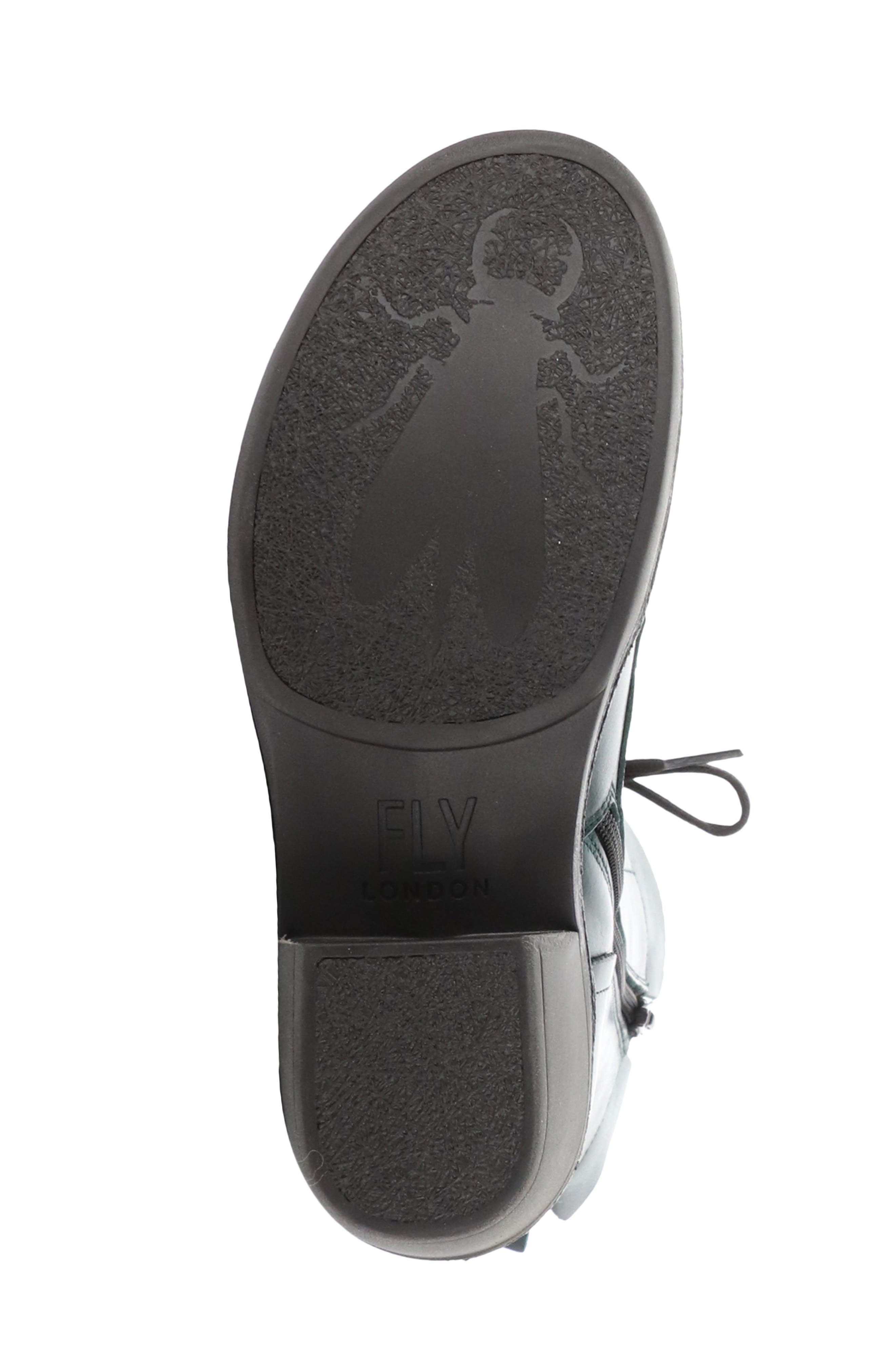 Milu Lace-Up Leather Boot, Alternate, color, PETROL RUG
