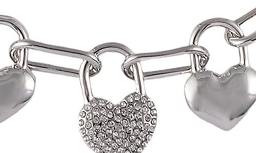 Laundry By Shelli Segal Heart Charm Necklace In Metallic