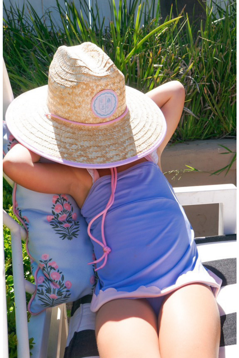 Lifeguard Straw Hat, Alternate, color, Pink