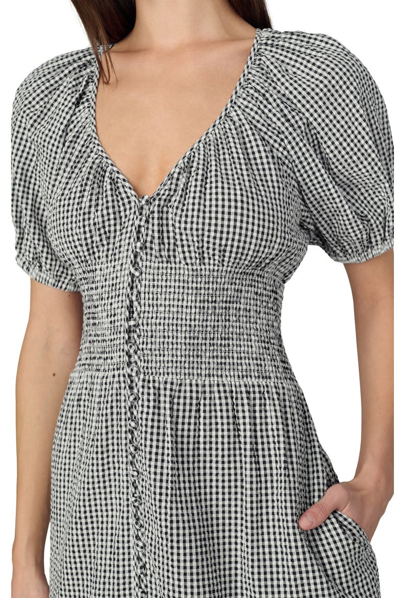 The Monet Gingham Dress, Alternate, color, BLACK/WHITE GINGHA