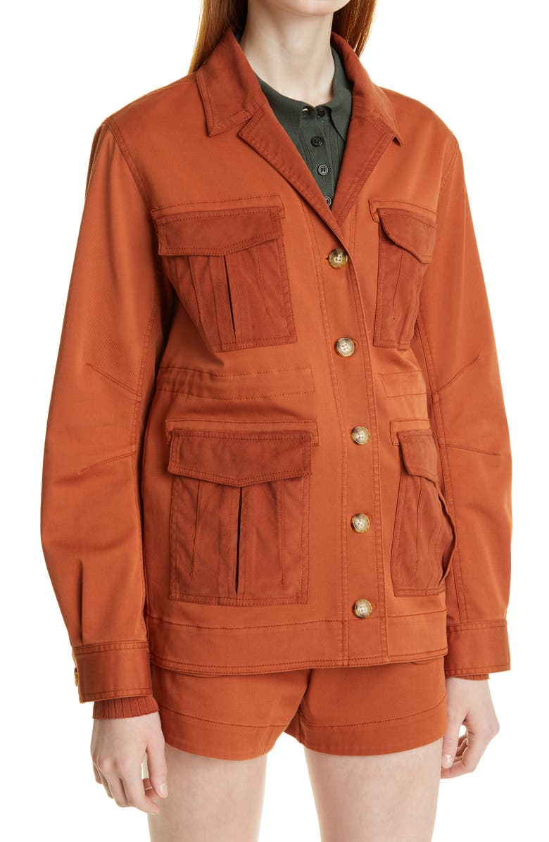 Derek Lam 10 Crosby Alison Cotton Blend Utility Jacket, Alternate, color, 