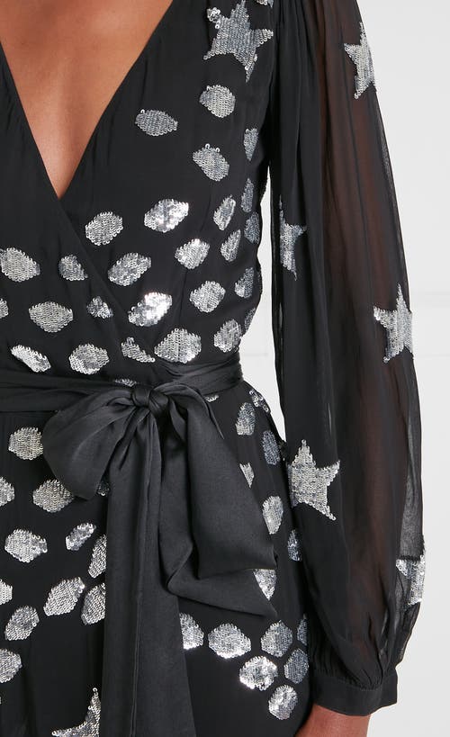 Temperley London Etoile Wrap Dress In Black
