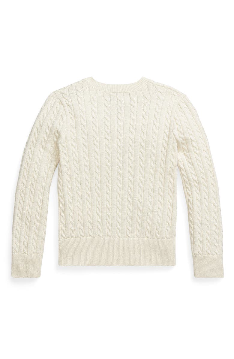 Polo Ralph Lauren Kids' Mini Cable Stitch Sweater, Alternate, color, Clubhouse Cream