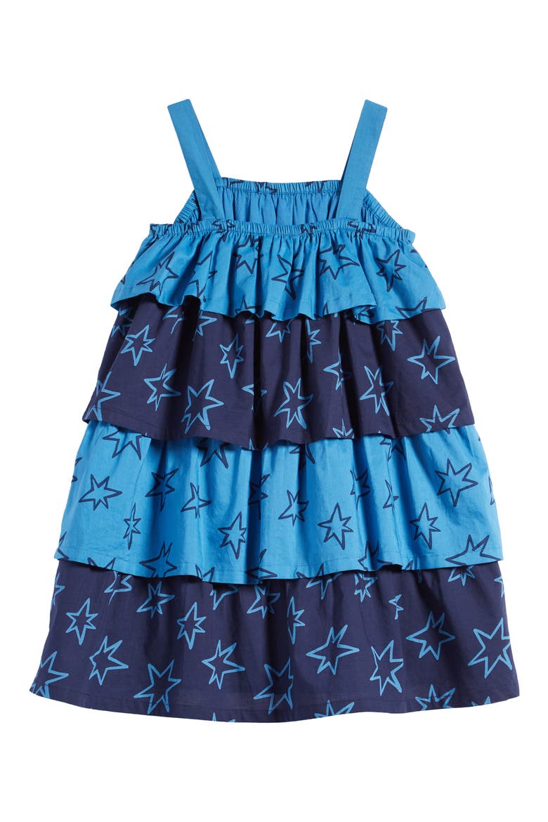 Kids' Tiered Dress, Alternate, color, BLUE VALLARTA POP STARS BLOCK