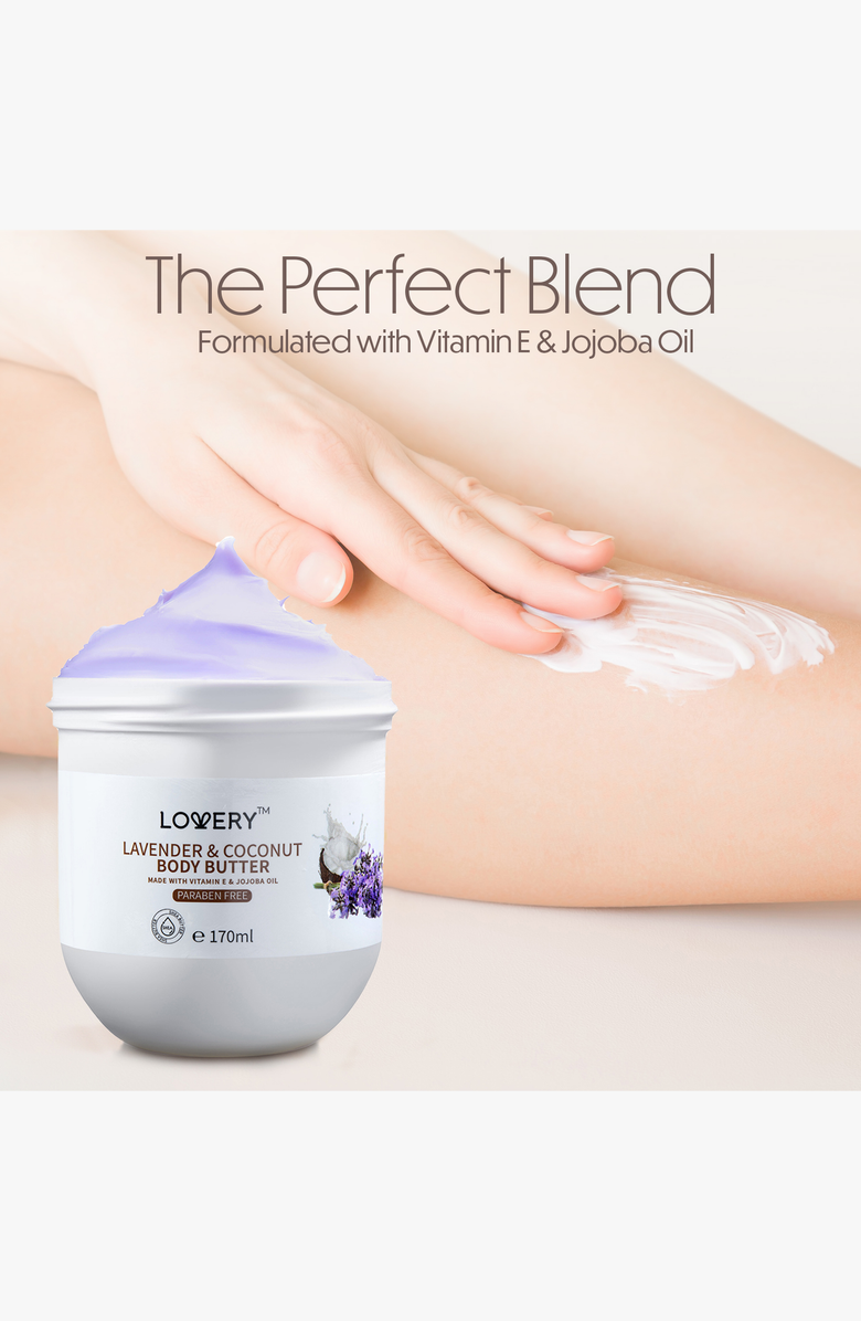 Lovery Lavender and Coconut Body Butter, Alternate, color, Light Purple