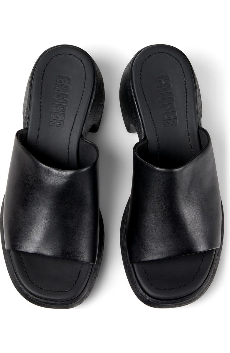Camper Thelma Platform Slide Sandal, Alternate, color, Black