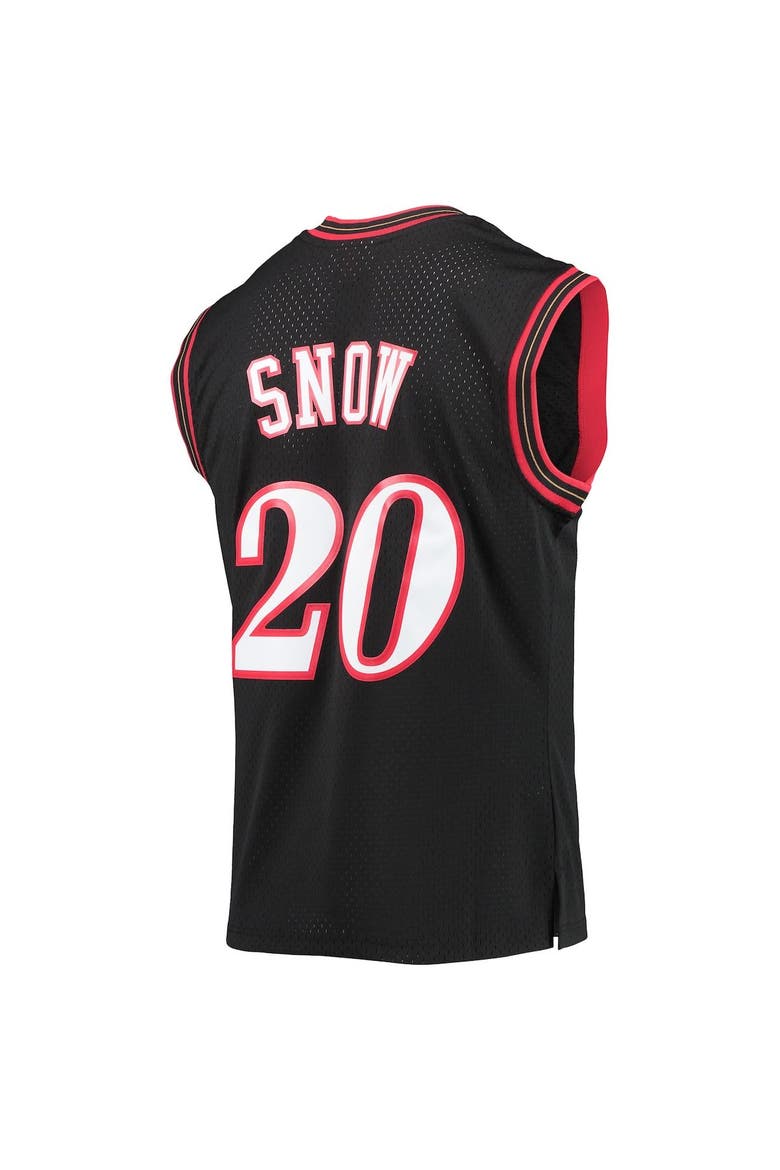 Men's Mitchell & Ness Eric Snow Black Philadelphia 76ers 2000/01 Hardwood Classics Swingman Jersey, Alternate, color, Black