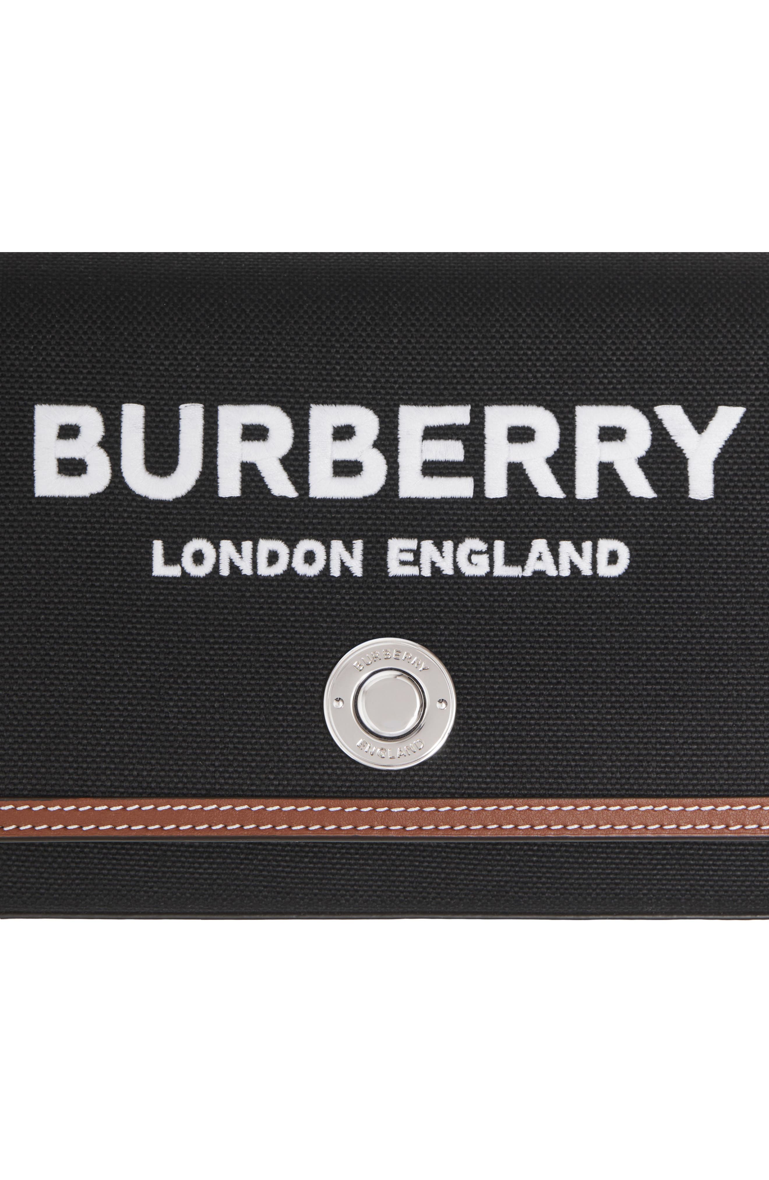 Burberry Small Hampshire Canvas Shoulder Bag, Alternate, color, 