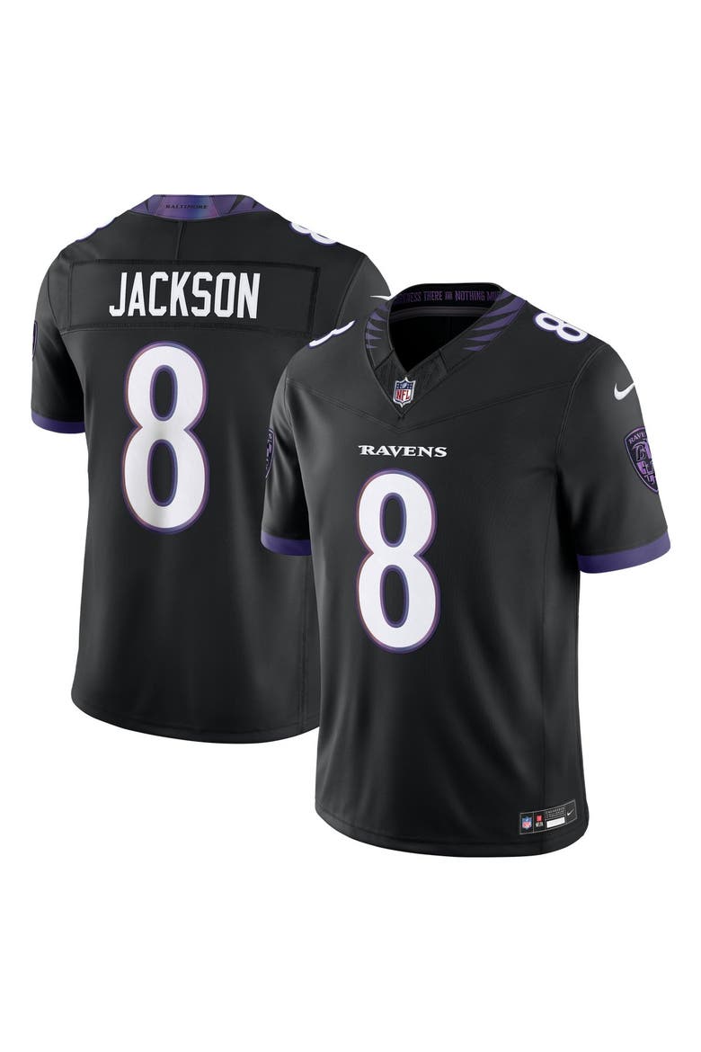Men's Nike Lamar Jackson Black Baltimore Ravens Alternate Alternate Vapor F.U.S.E. Stitched Limited Jersey, Main, color, Black