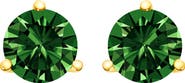 Haus of Brilliance 14K Gold 2.0 Cttw 3-Prong Martini Set Lab Grown Green Diamond Solitaire Stud Earrings
