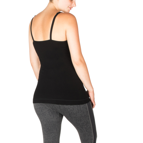 Modern Eternity Maternity Hannah Rayon Yoga Nursing Tank In Black