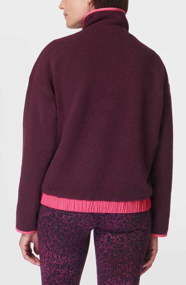 Sweaty Betty Compass Half Zip Fleece Pullover, Alternate, color, Midnight C