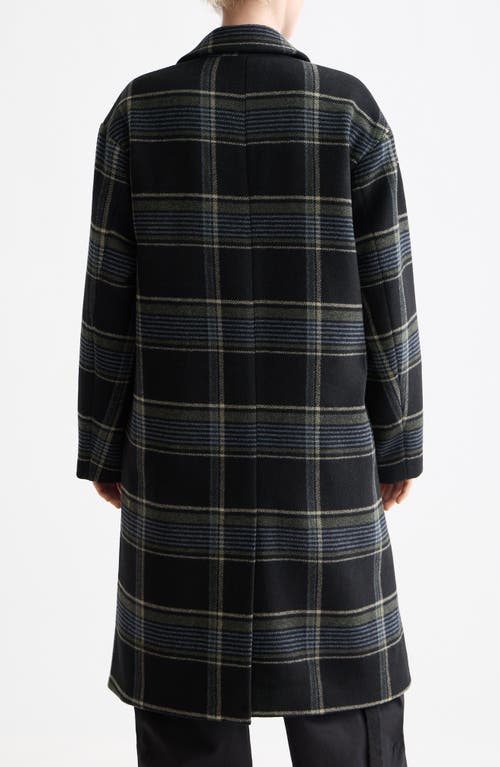 Scotch & Soda Relaxed Fit Plaid Single Breasted Coat In Multi