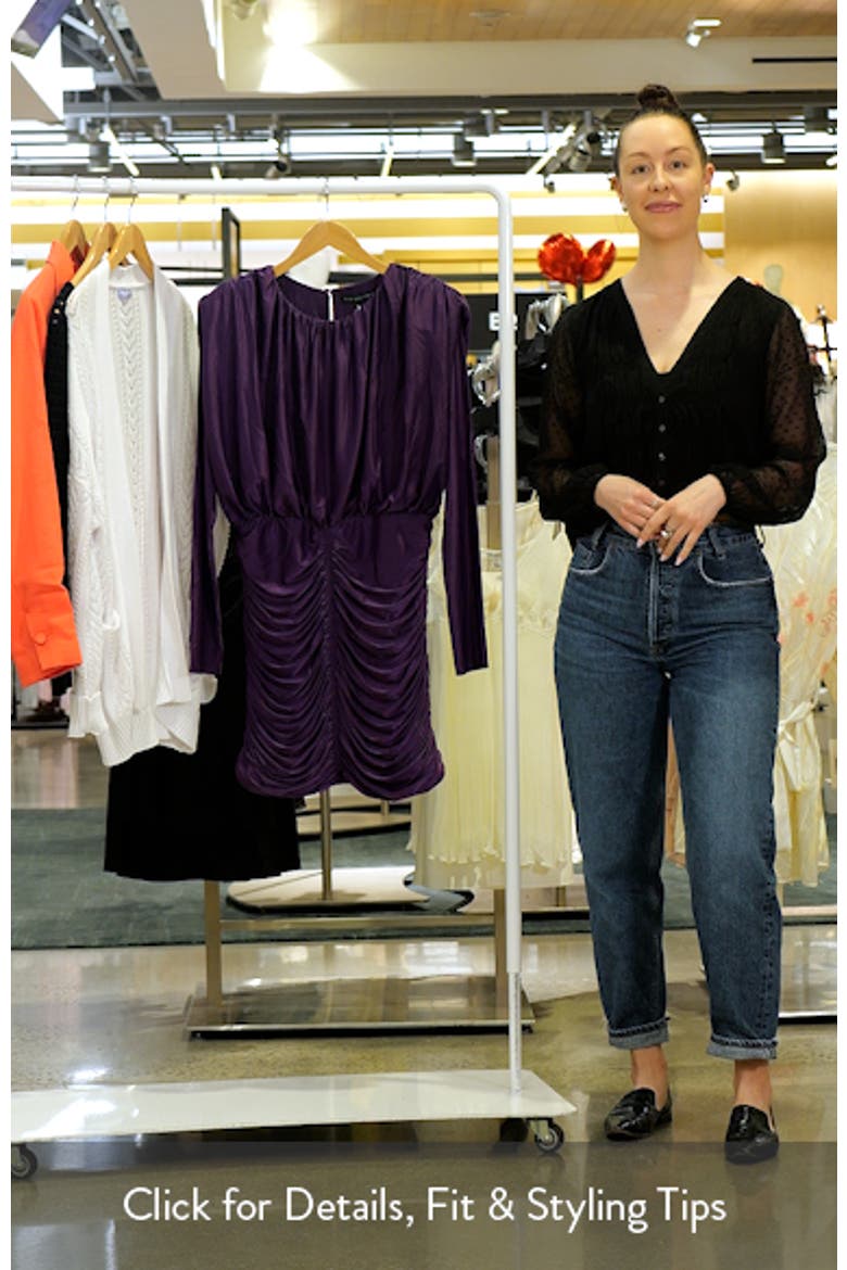 Fluid Shoulder Pad Long Sleeve Minidress video