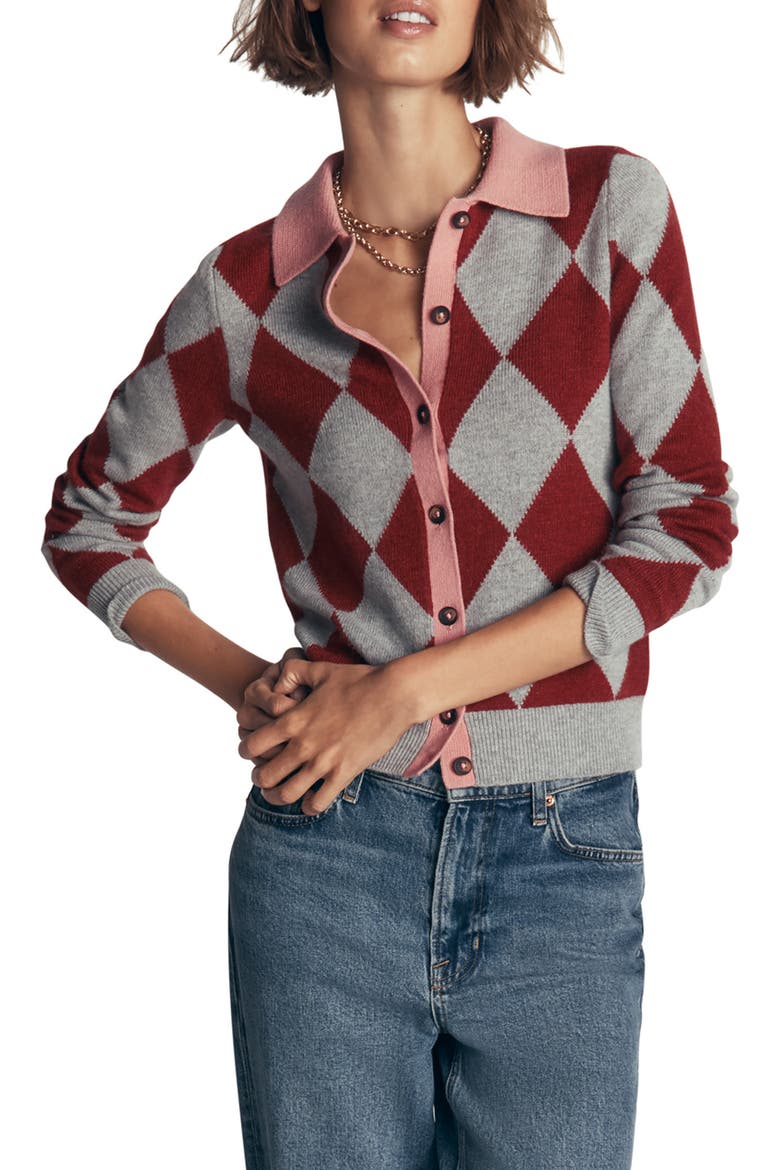 Ariadne Cardigan, Main, color, BROWN, ARGYLE