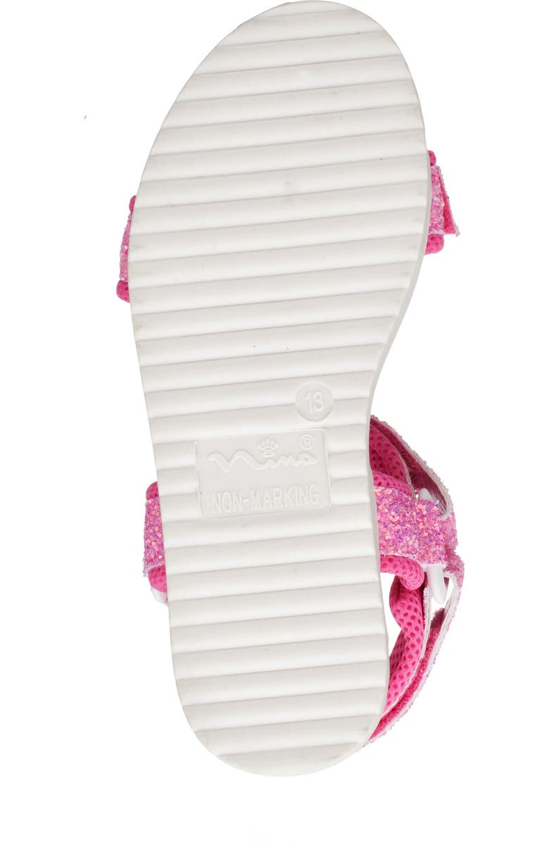 Nina Kids' Anjelita Sandal, Alternate, color, Pink Chunky Glitter