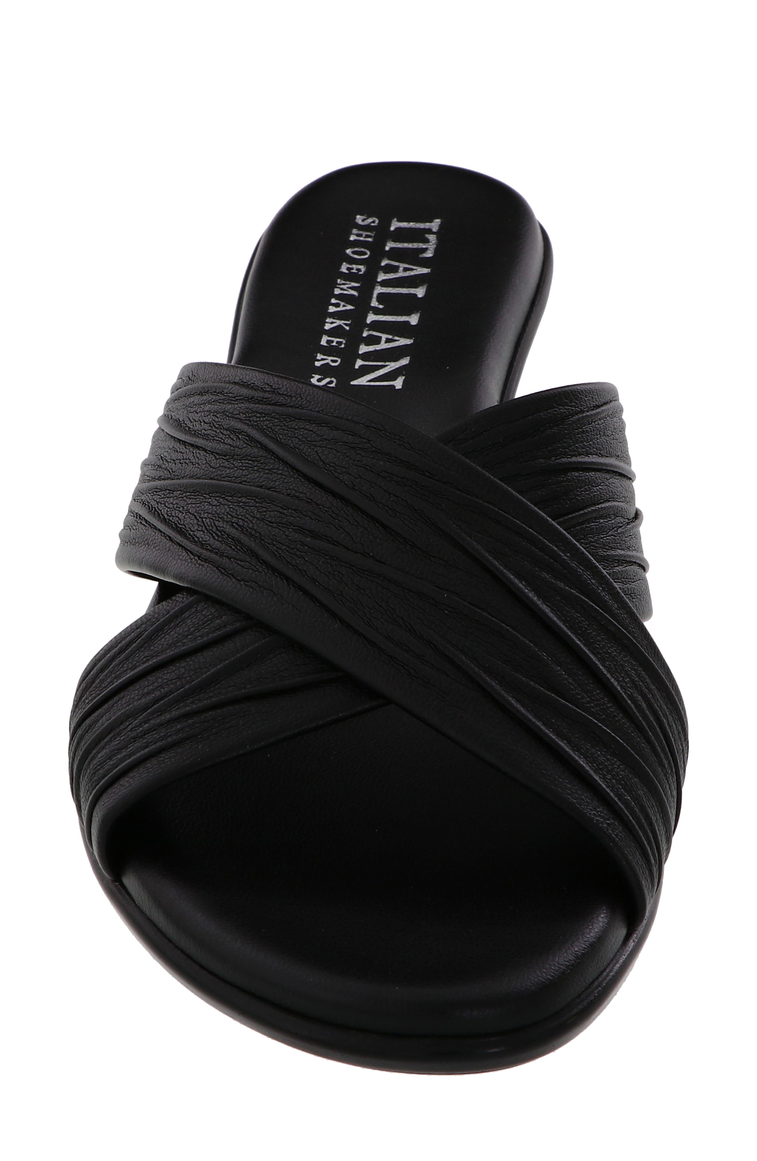 ITALIAN SHOEMAKERS Kenny Wedge Slide Sandal, Alternate, color, Black