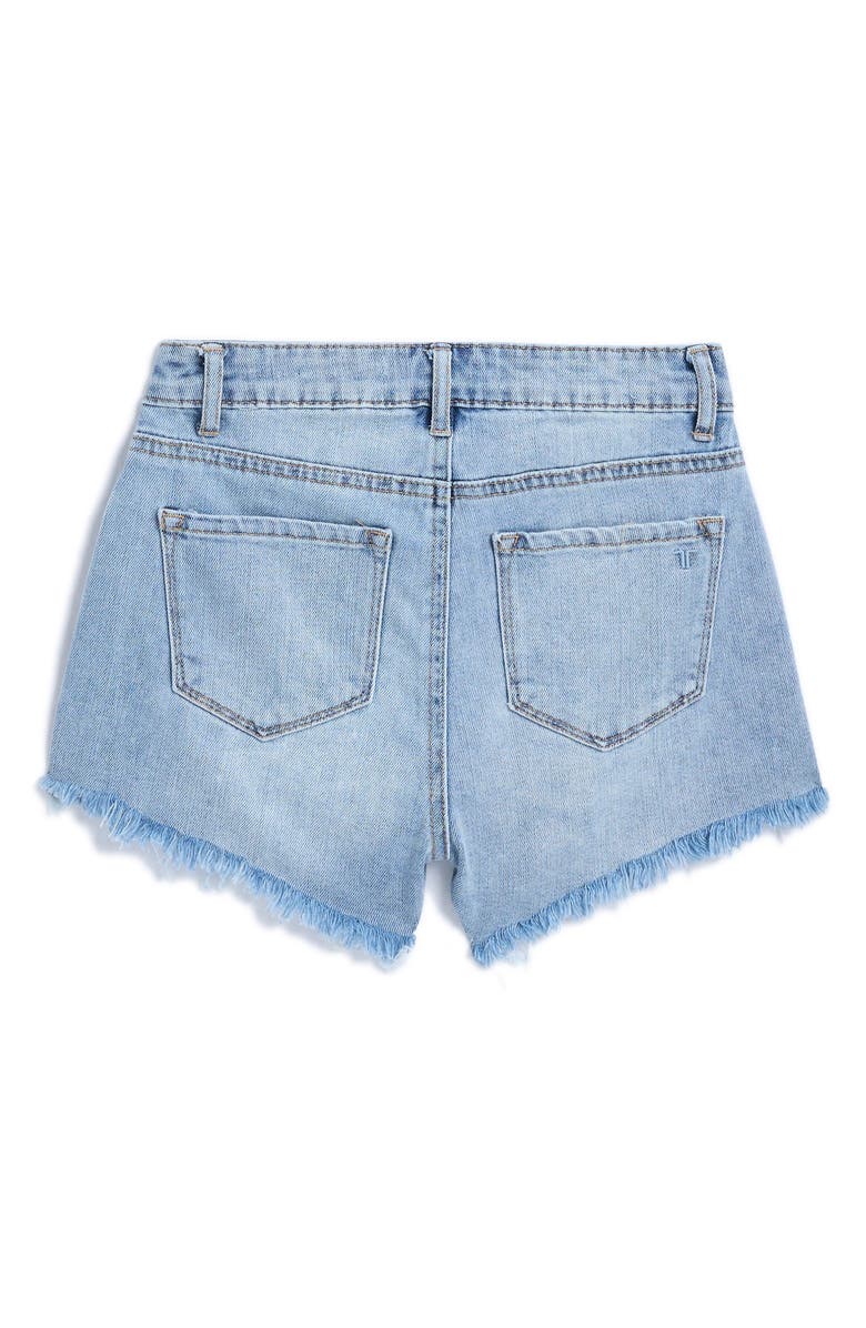 Tractr Kids' Rainbow Exposed Button Denim Shorts, Alternate, color, 
