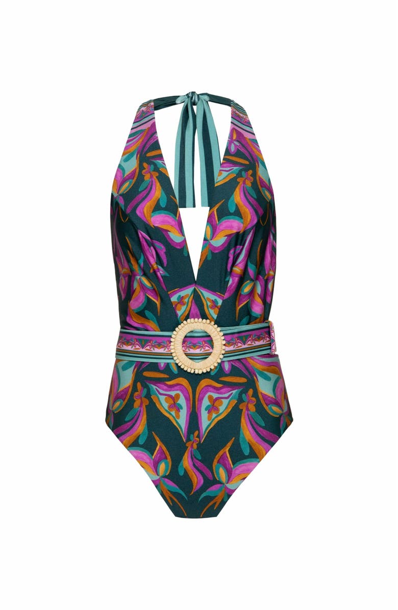 PatBO Aljezur Plunge One Piece, Alternate, color, 