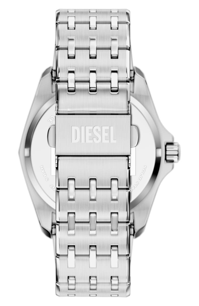 DIESEL<sup>®</sup> Stinger Bracelet Watch, 44mm, Alternate, color, Silver