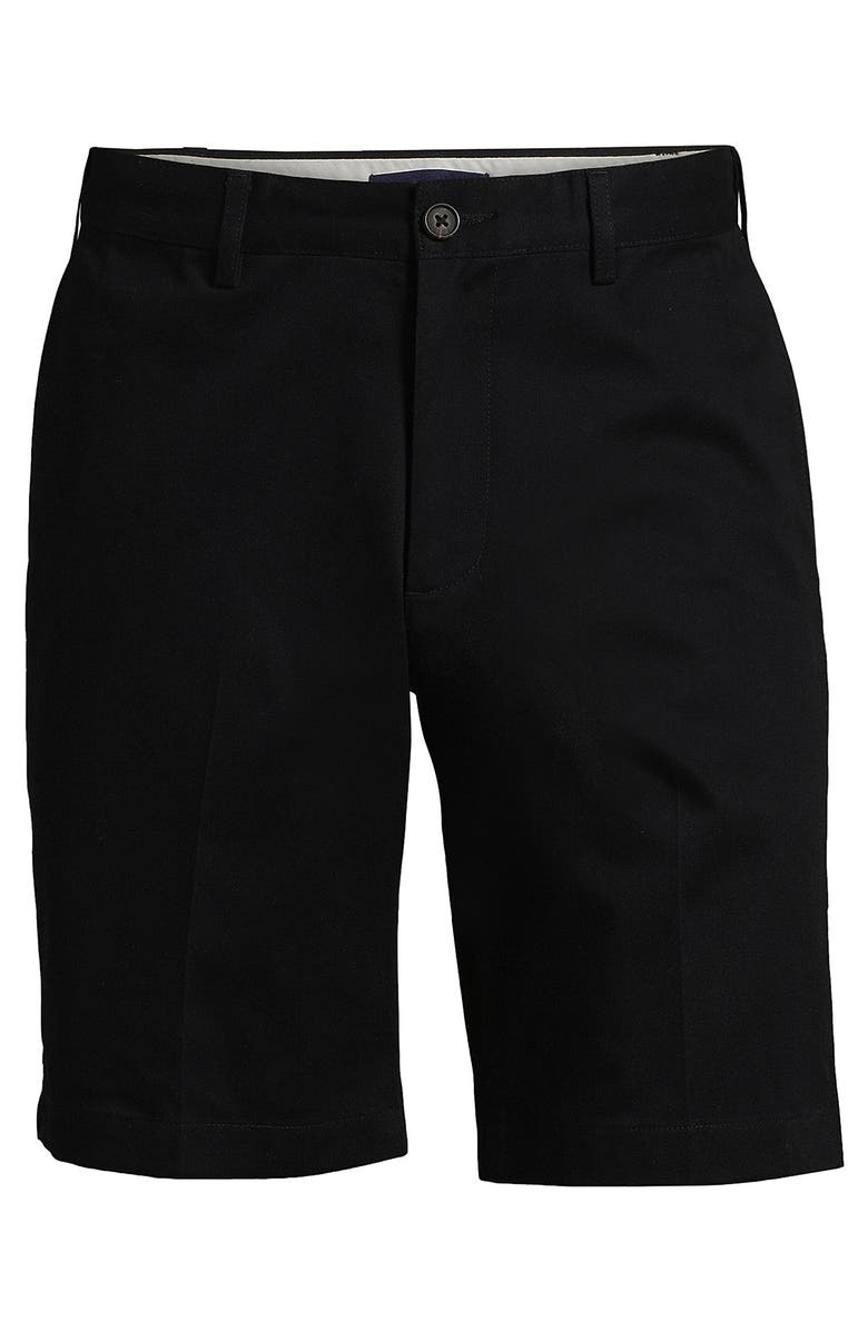 Lands' End Comfort Waist 9" No Iron Chino Shorts, Alternate, color, Black