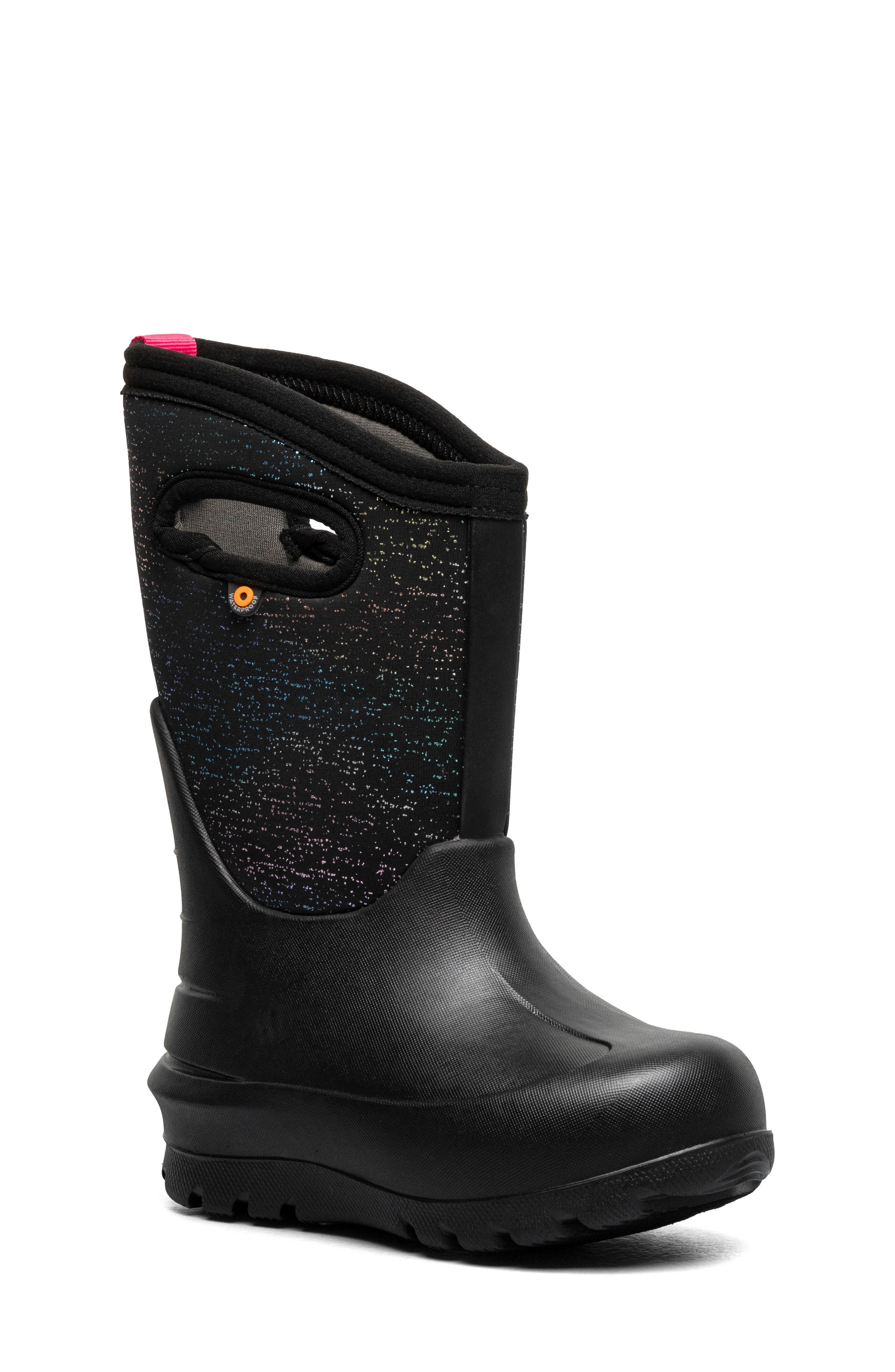 Kids' Neo-Classic Metallic Waterproof Boot, Main, color, BLK MULTI