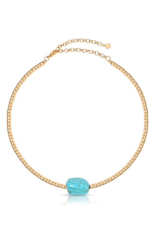 Ettika Turquoise Pendant Bead Necklace In Turquoise