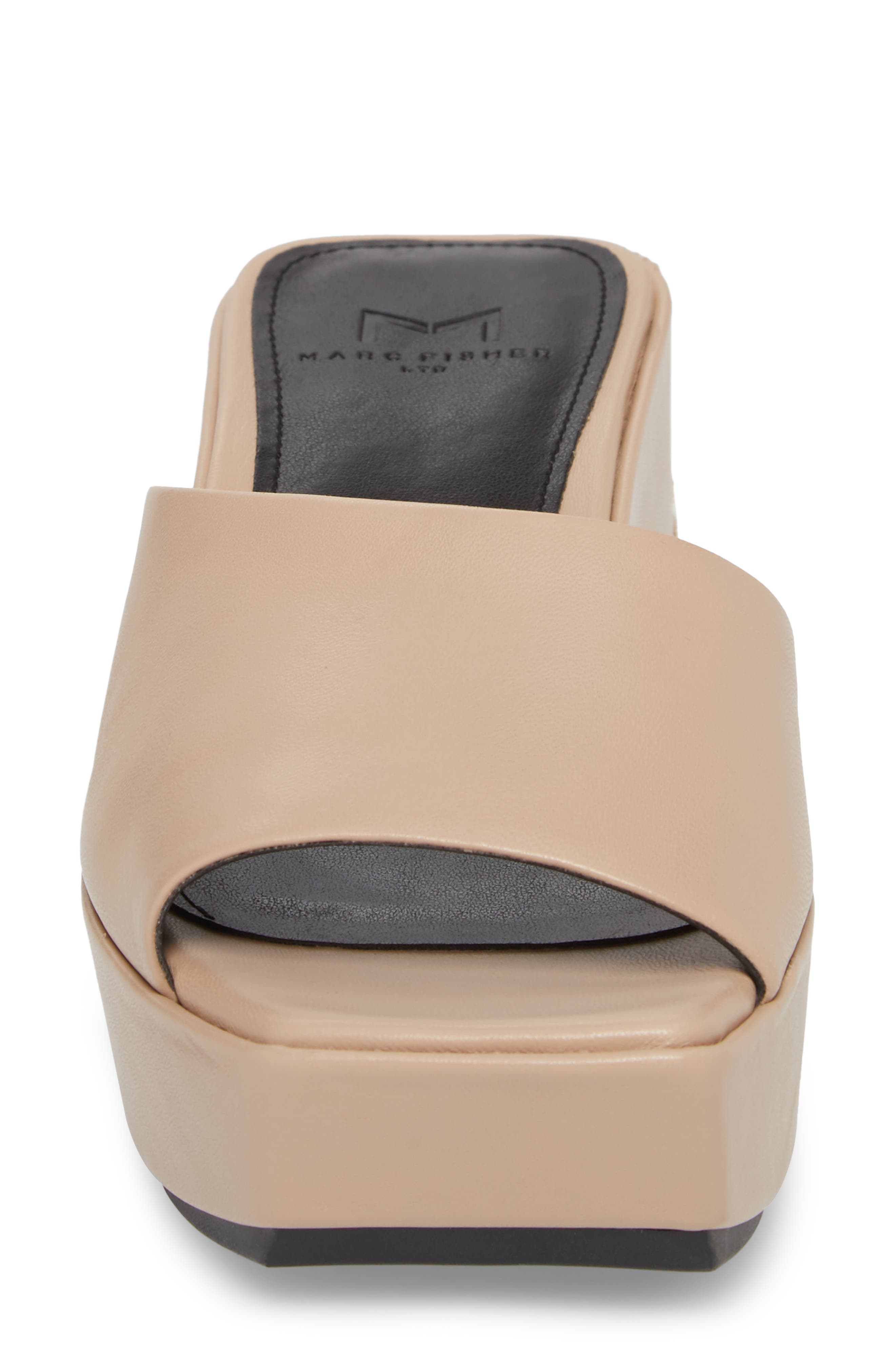 Yailyn Platform Slide Sandal, Alternate, color, TAN LEATHER
